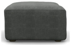 Heart of House Chloe Fabric Footstool - Pewter